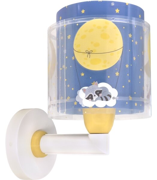 Dalber 76639 - Dětská nástěnná lampa MOON DREAMS 1xE27/15W/230V modrá