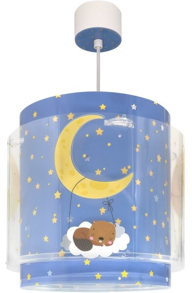 Dalber 76632 - Dětský lustr MOON DREAMS 1xE27/15W/230V modrá