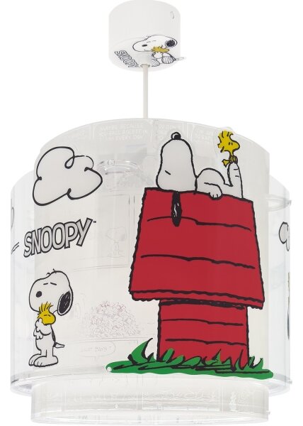 Dalber 76302 - Dětský lustr SNOOPY 1xE27/15W/230V bílá/červená