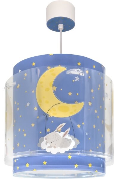 Dalber 76632 - Dětský lustr MOON DREAMS 1xE27/15W/230V modrá