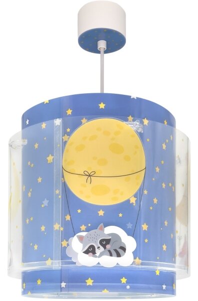 Dalber 76632 - Dětský lustr MOON DREAMS 1xE27/15W/230V modrá