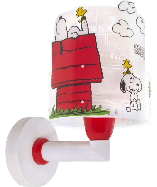 Dalber 76309 - Dětská nástěnná lampa SNOOPY 1xE27/15W/230V bílá/červená