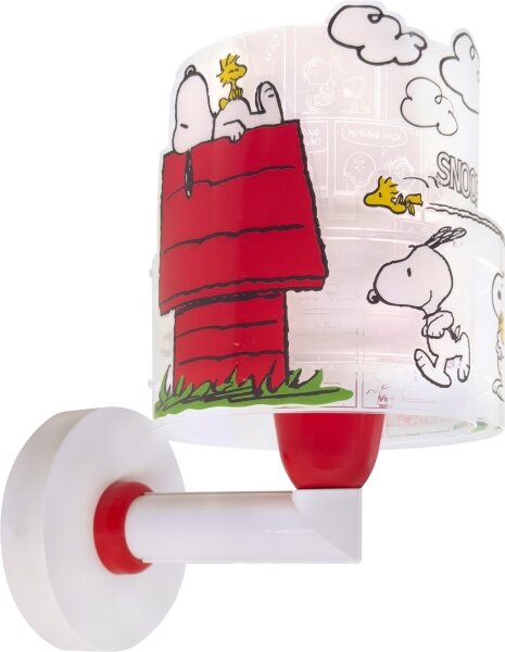 Dalber 76309 - Dětská nástěnná lampa SNOOPY 1xE27/15W/230V bílá/červená