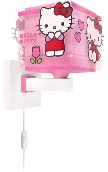 Dalber 73269 - Dětská nástěnná lampa HELLO KITTY 1xE27/15W/230V růžová