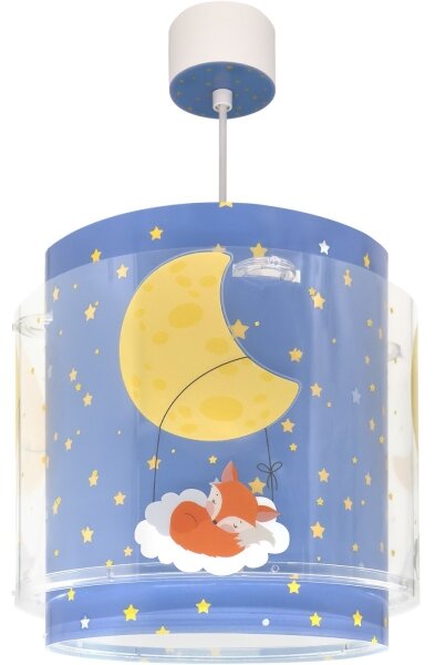 Dalber 76632 - Dětský lustr MOON DREAMS 1xE27/15W/230V modrá