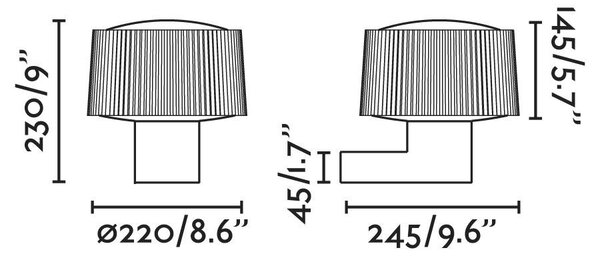 FARO MUFFIN nástěnná lampa, tmavě šedá - FARO, IP44