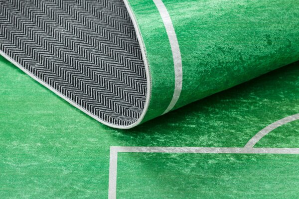 Dětský koberec protiskluzový BAMBINO 9731 fotbalové hřiště, zelený