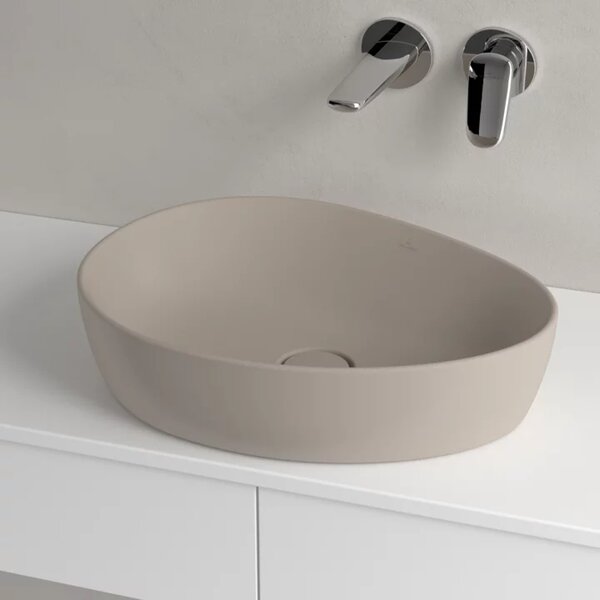 Villeroy & Boch Antao umyvadlo 51x40 cm oválné na pult hnědá/béžová matný 4A7351AM
