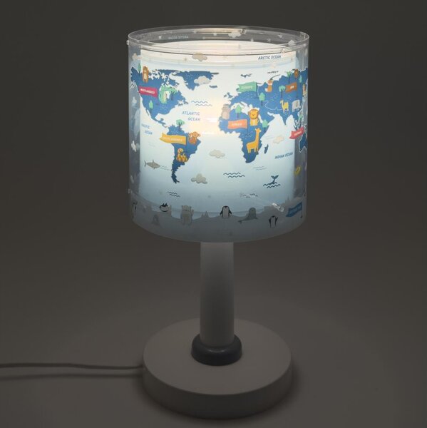Dalber 40671 - LED Dětská lampička WORLD 1xG4/4W/230V modrá