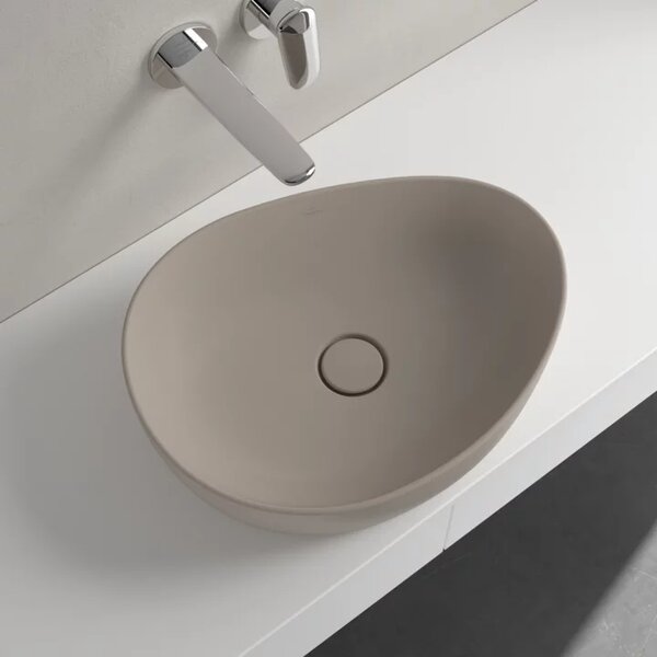 Villeroy & Boch Antao umyvadlo 51x40 cm oválné na pult hnědá/béžová matný 4A7351AM