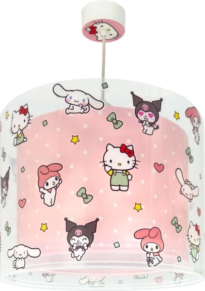 Dalber 41252 - Dětský lustr HELLO KITTY&FRIENDS 1xE27/15W/230V růžová
