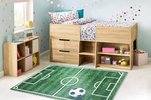 Dětský koberec protiskluzový BAMBINO 51760 fotbalové hřiště, zelený