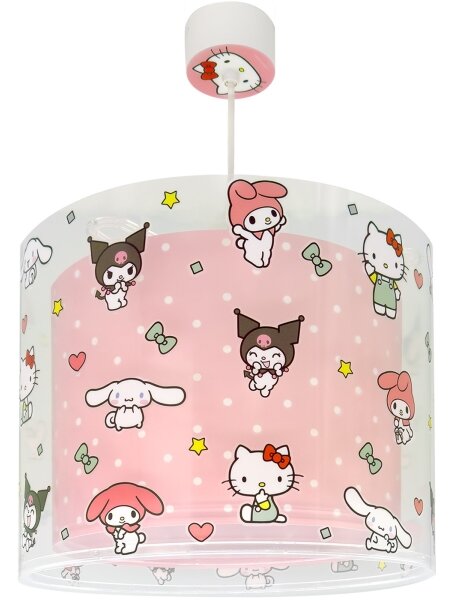 Dalber 41252 - Dětský lustr HELLO KITTY&FRIENDS 1xE27/15W/230V růžová