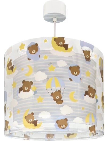 Dalber 41572T - Dětský lustr BABY TEDDY 1xE27/15W/230V modrá