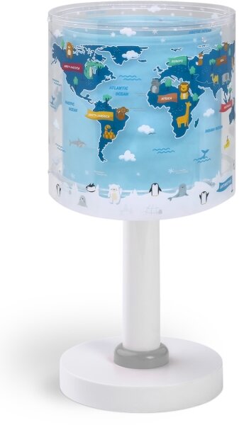Dalber 40671 - LED Dětská lampička WORLD 1xG4/4W/230V modrá