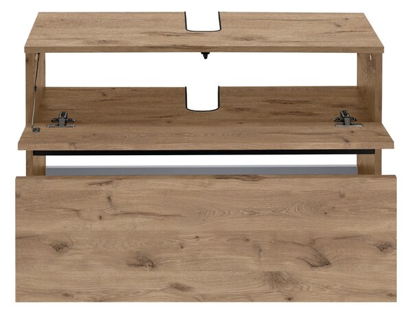 Skříňka pod umyvadlo v dekoru dubu v přírodní barvě 80x55 cm Wisla – Støraa