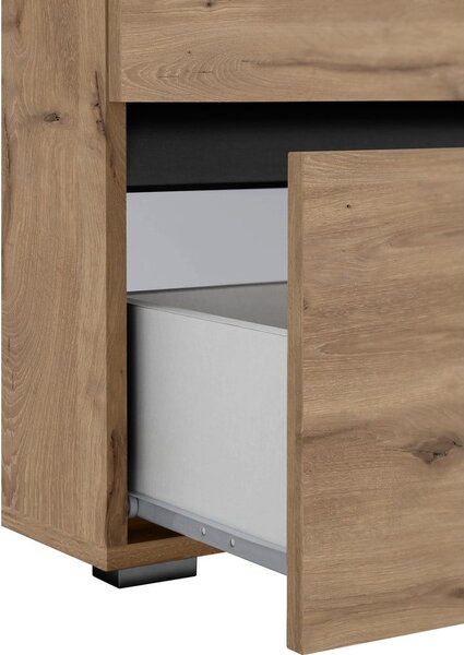 Skříňka pod umyvadlo v dekoru dubu v přírodní barvě 80x55 cm Wisla – Støraa