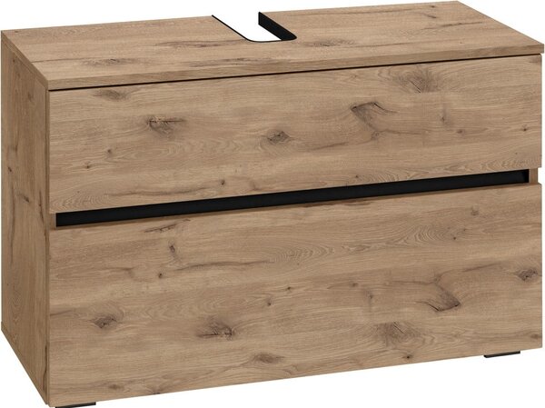 Skříňka pod umyvadlo v dekoru dubu v přírodní barvě 80x55 cm Wisla – Støraa