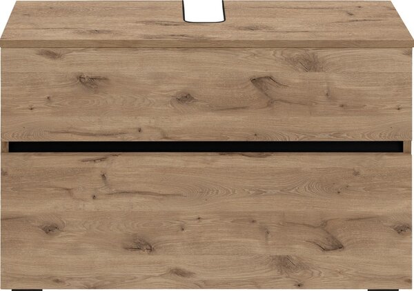 Skříňka pod umyvadlo v dekoru dubu v přírodní barvě 80x55 cm Wisla – Støraa