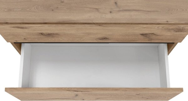 Skříňka pod umyvadlo v dekoru dubu v přírodní barvě 80x55 cm Wisla – Støraa