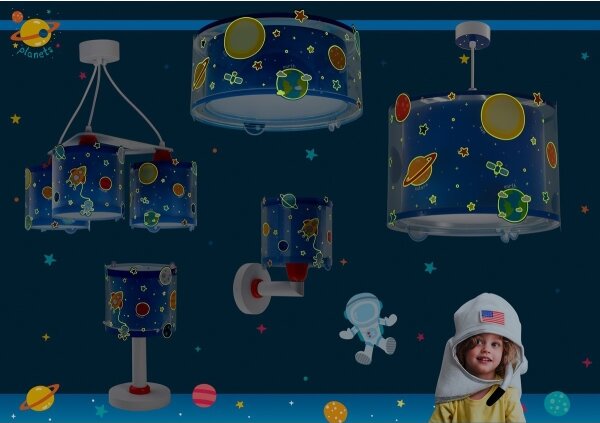 Dalber 41341N - LED Dětská lampička PLANETS 1xG4/4W/230V modrá
