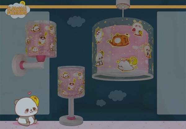 Dalber 41761S - LED Dětská lampička KAWAII FRIENDS 1xG4/4W/230V růžová