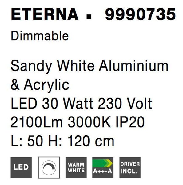 Nova Luce Závěsné LED svítidlo ETERNA, 30W 3000K stmívatelné Barva: Černá