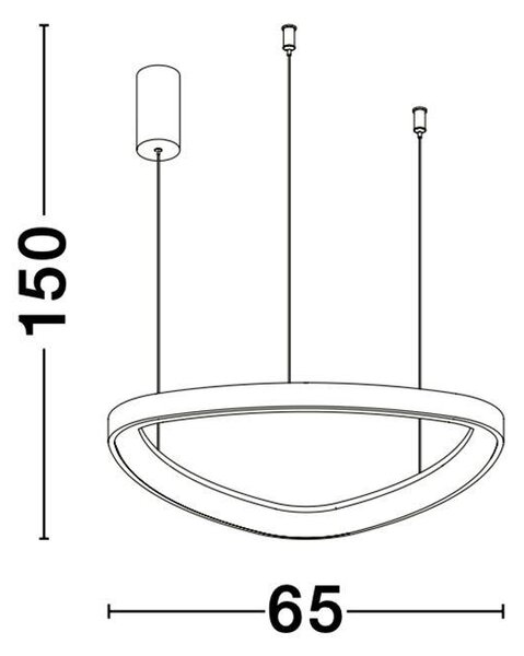 Nova Luce Závěsné LED svítidlo ESTEVA, 48W 3000K stmívatelné Barva: Hnědá