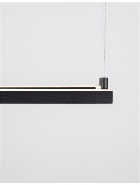Nova Luce Závěsné LED svítidlo ETERNA, 30W 3000K stmívatelné Barva: Černá