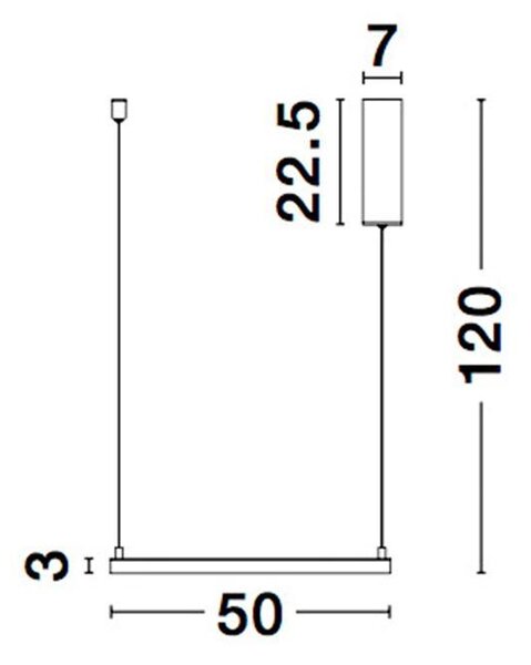 Nova Luce Závěsné LED svítidlo ETERNA, 30W 3000K stmívatelné Barva: Černá