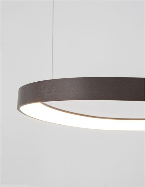 Nova Luce Závěsné LED svítidlo ESTEVA, 48W 3000K stmívatelné Barva: Hnědá