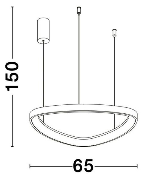 Nova Luce Závěsné LED svítidlo ESTEVA, 48W 3000K stmívatelné Barva: Hnědá