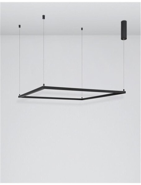 Nova Luce Závěsné LED svítidlo ETERNA, 50W 3000K stmívatelné Barva: Černá