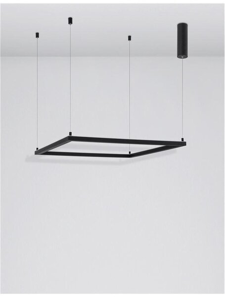 Nova Luce Závěsné LED svítidlo ETERNA, 40W 3000K stmívatelné Barva: Černá