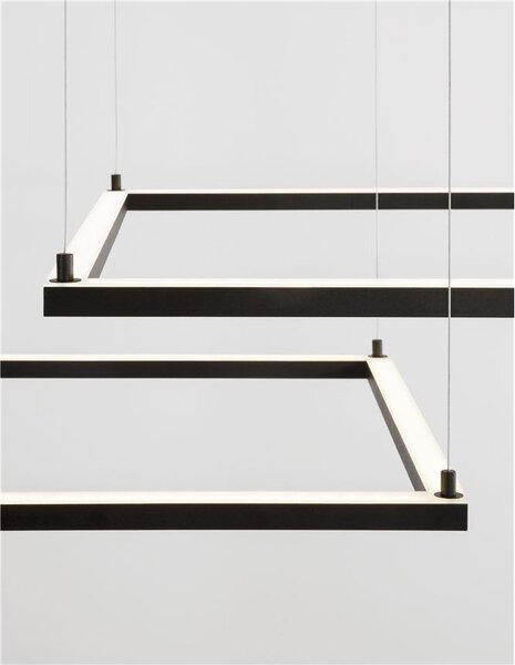 Nova Luce Závěsné LED svítidlo ETERNA, 50W 3000K stmívatelné Barva: Černá