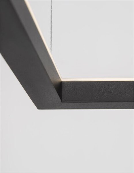 Nova Luce Závěsné LED svítidlo ETERNA, 40W 3000K stmívatelné Barva: Černá