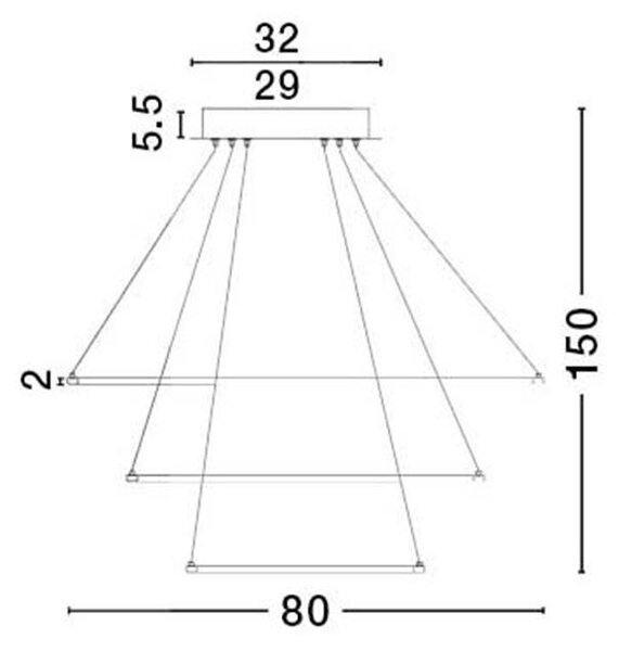 Nova Luce Závěsné LED svítidlo FERROL, nastavitelné 111W 3000K stmívatelné