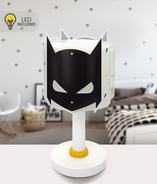 Dalber 61801N - LED Dětská lampička DARK HERO 1xG4/4W/230V bílá/černá