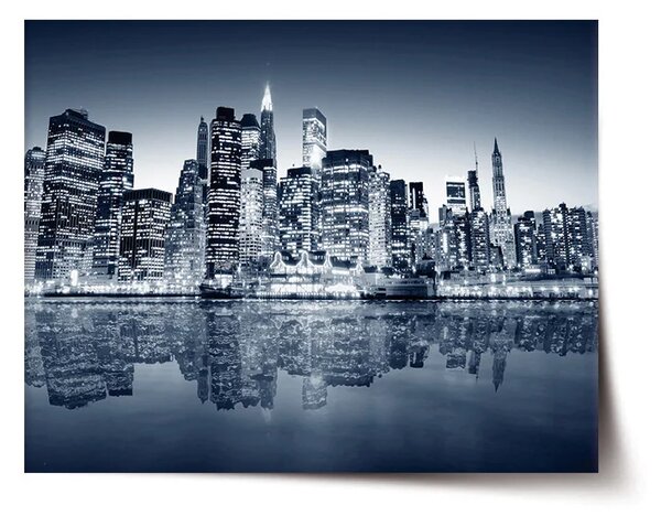 Sablio Plakát Noční New York - 60x40 cm