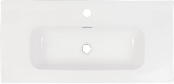 Deante Tubo umyvadlo 80x38.5 cm obdélníkový nábytkový-zápustný bílá lesk CTU_6U8M