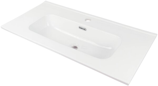 Deante Tubo umyvadlo 80x38.5 cm obdélníkový nábytkový-zápustný bílá lesk CTU_6U8M