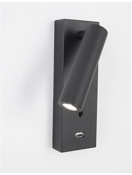 Nova Luce Bodové LED svítidlo FUSE, USB nabíjení, 3W 3000K Barva: Bílá