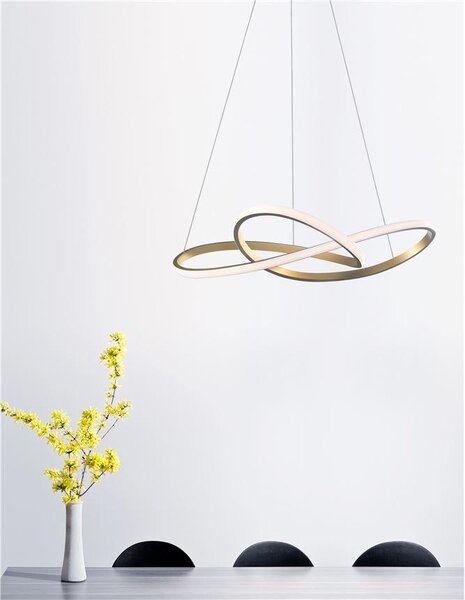 Nova Luce Závěsné LED svítidlo FUSION, 53W 3000K Barva: Bílá