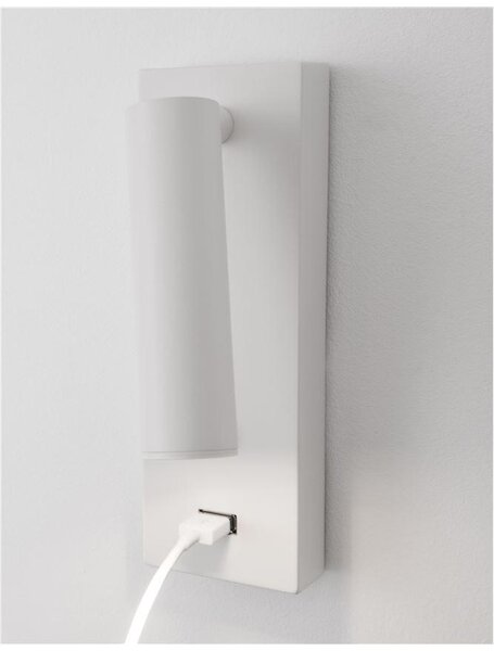 Nova Luce Bodové LED svítidlo FUSE, USB nabíjení, 3W 3000K Barva: Bílá