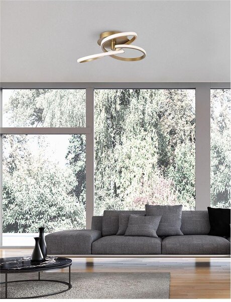 Nova Luce Stropní LED svítidlo FUSION, 40W 3000K Barva: Zlatá