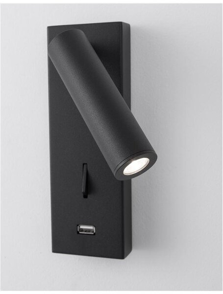 Nova Luce Bodové LED svítidlo FUSE, USB nabíjení, 3W 3000K Barva: Bílá
