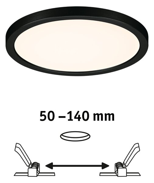 P 79961 VariFit LED vestavné svítidlo Areo IP44 kruhové 175mm 3000K černá - PAULMANN