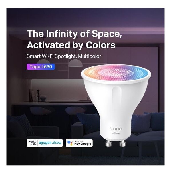 LED RGBW Stmívatelná žárovka GU10/3,7W/230V 2200-6500K Wi-Fi - TP-Link