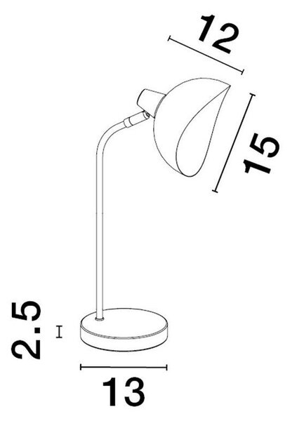 Nova Luce Stolní lampa GEETI matná černá a zlatý kov E14 1x5W