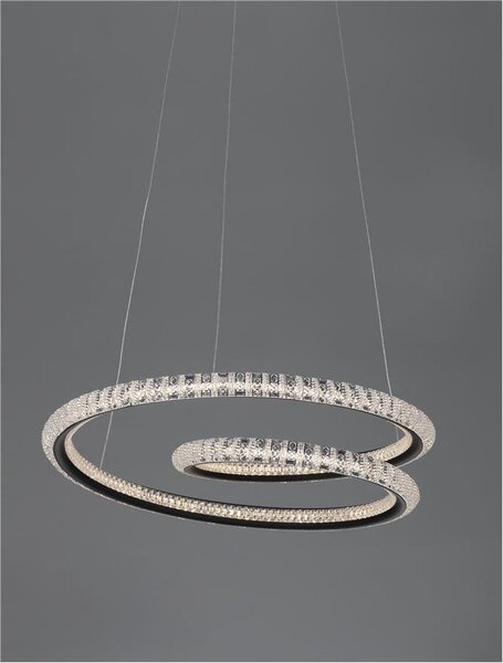 Nova Luce Závěsné LED svítidlo GINEVRA černý hliník a akryl 45W 3000K stmívatelné